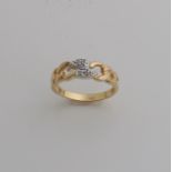 Gold ring with diamond