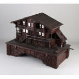 Swiss music box in chalet shape