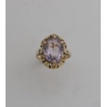 Gold ring with amethyst