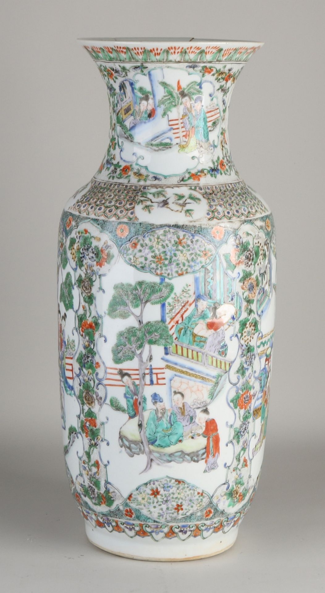 Chinese Fam. Rose vase - Image 2 of 3