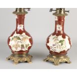 Set of antique kerosene lamps