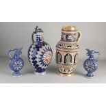 Lot German stoneware jugs (4x)