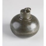 Pewter muffs jar