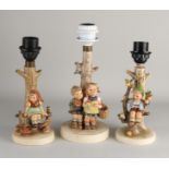 3 Hummel lamp bases