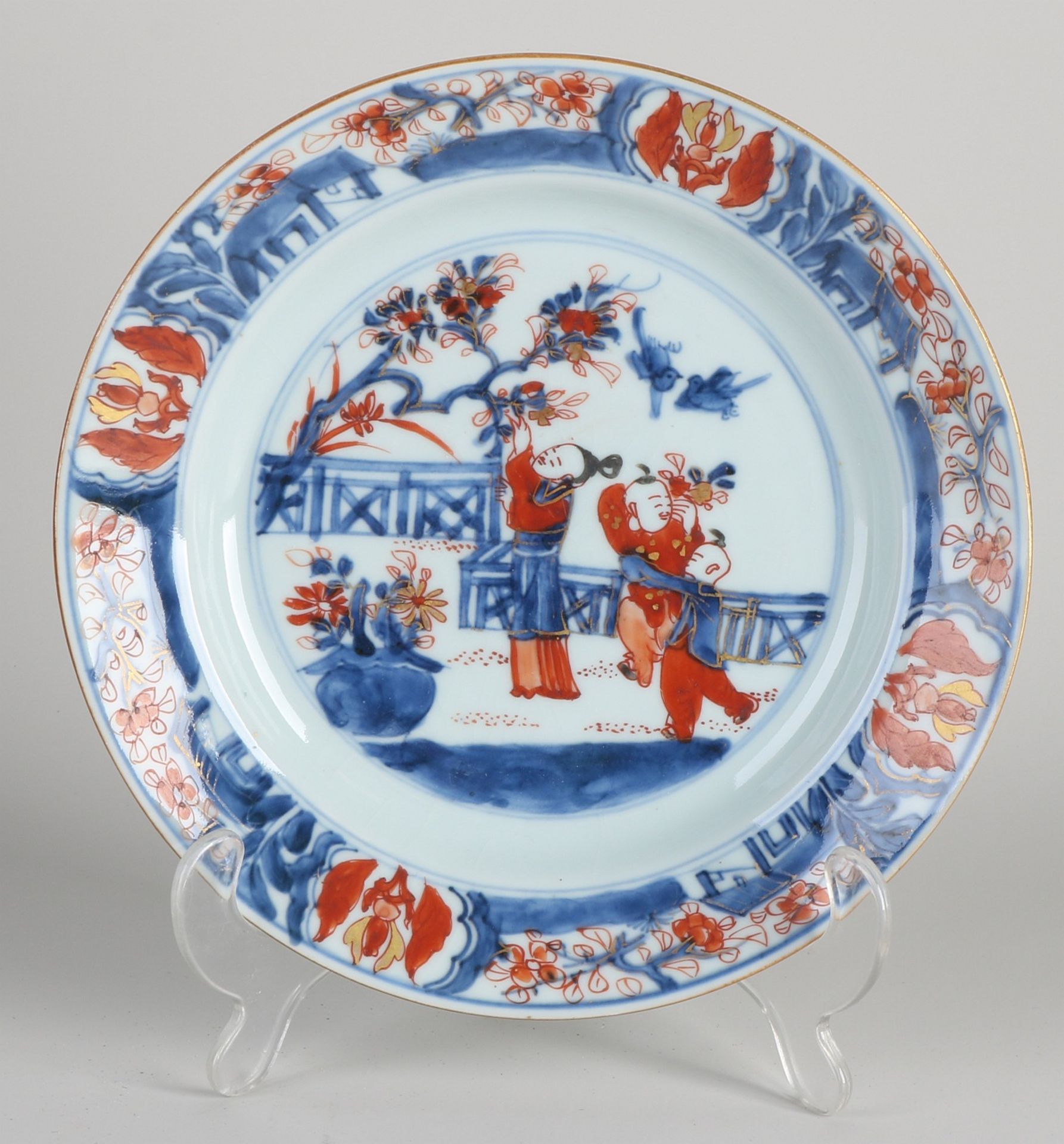 Chinese Imari plate Ø 21.2 cm.