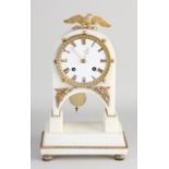 Antique Carrara mantel clock, 1870