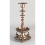 Antique three-piece bronze candlestick