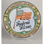 Ceramic plate Woodrow Wilson