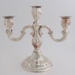 3-armed silver candlestick