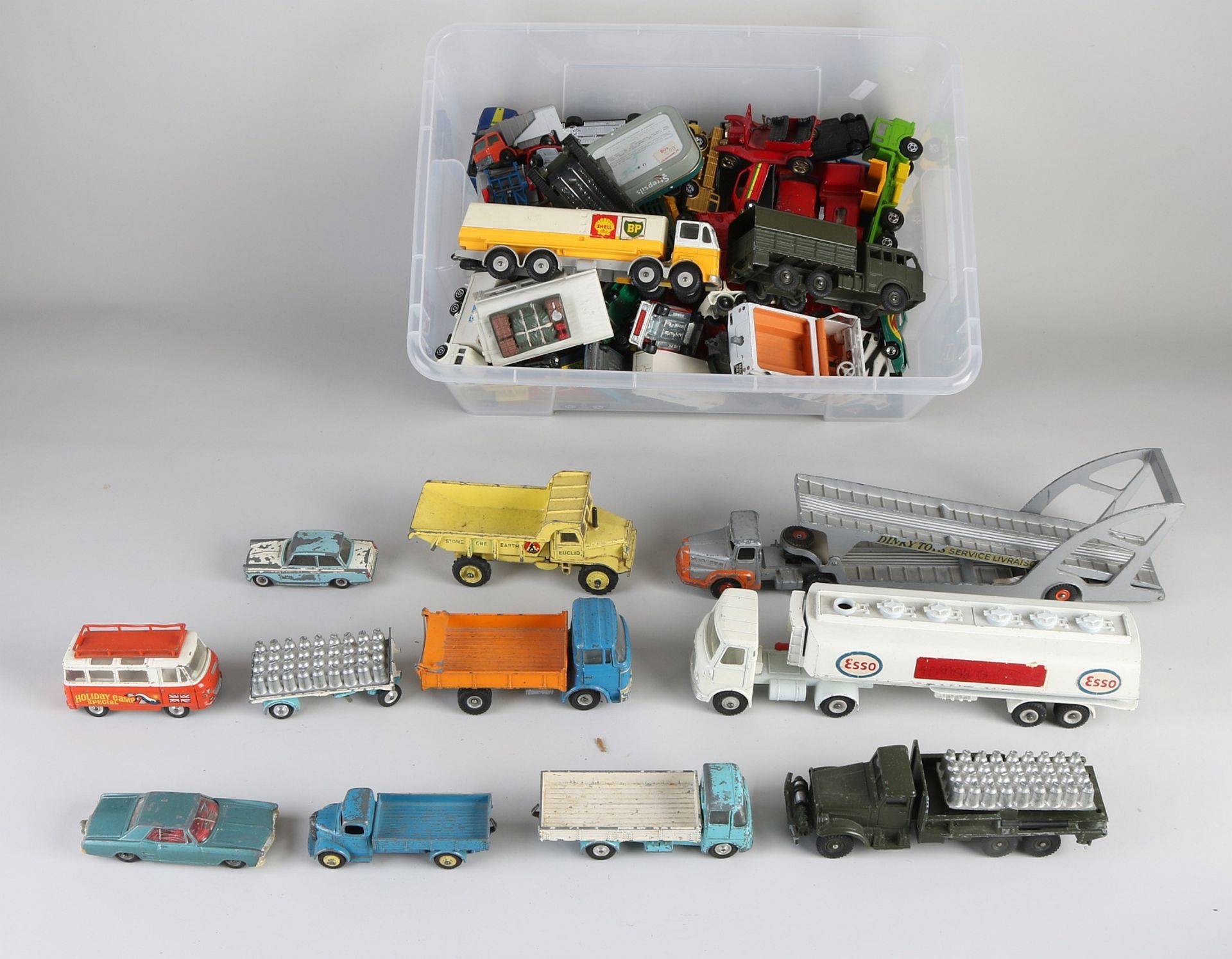 Large lot of toy cars