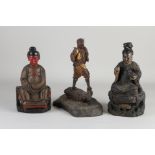 3x Antique Chinese figures