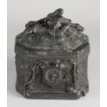 Antique lead box with lid