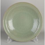 Celadon dish Ø 31.2 cm.