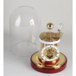 Hermle clock + bell jar