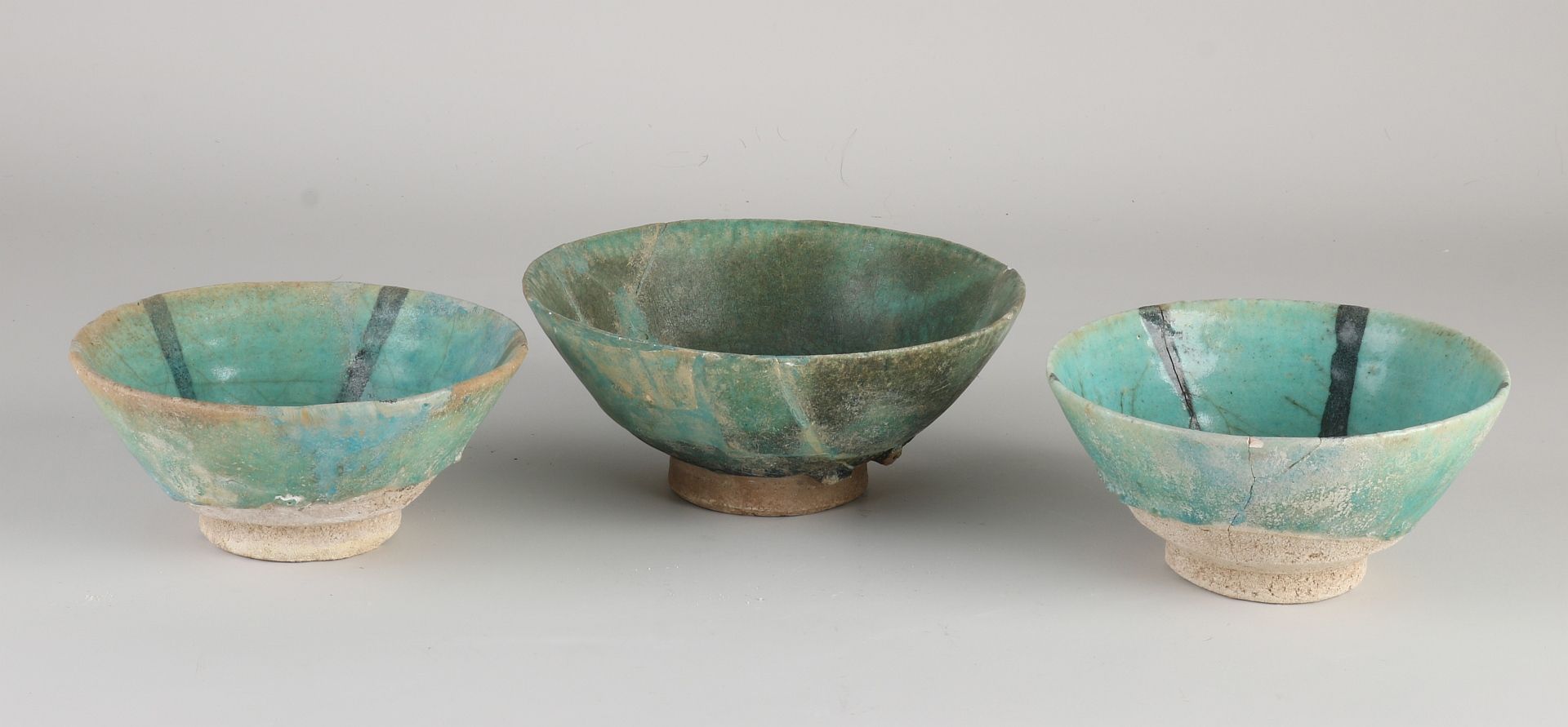 Three antique Nishapur bowls - Image 2 of 2