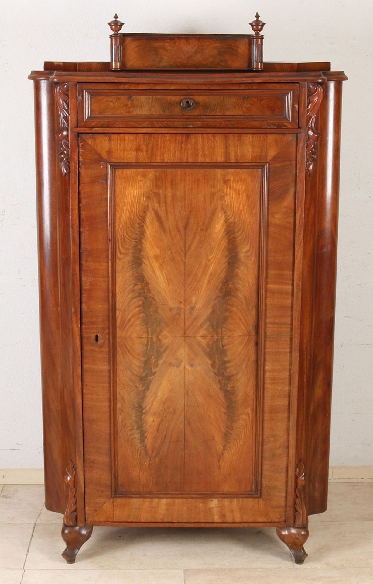 Mahogany corner cabinet, 1860