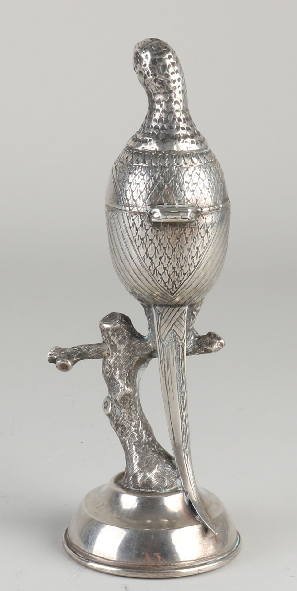 Silver bird with watch - Image 2 of 4