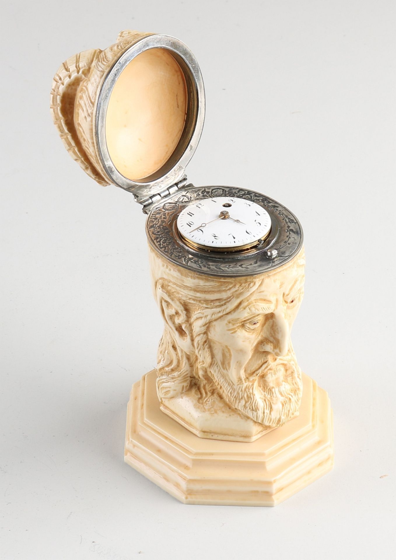 Ivory faun with watch