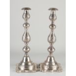 Antique silver candlesticks