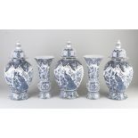 Delft cabinet set, 1900