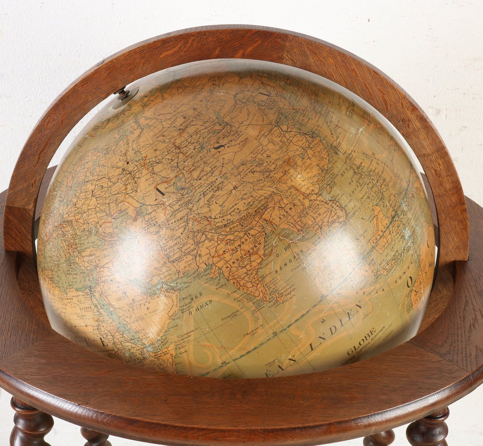 Antique globe in holder, 1900 - Image 3 of 4