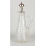 Decanter with silver stopper