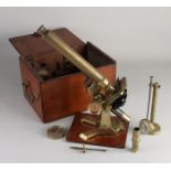 Beautiful antique English microscope