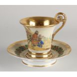 French gold plated cup/saucer