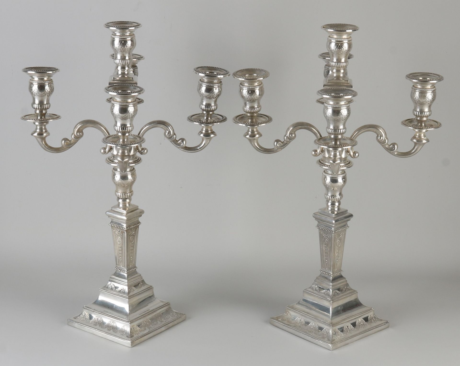 Two silver candlesticks - Image 2 of 4