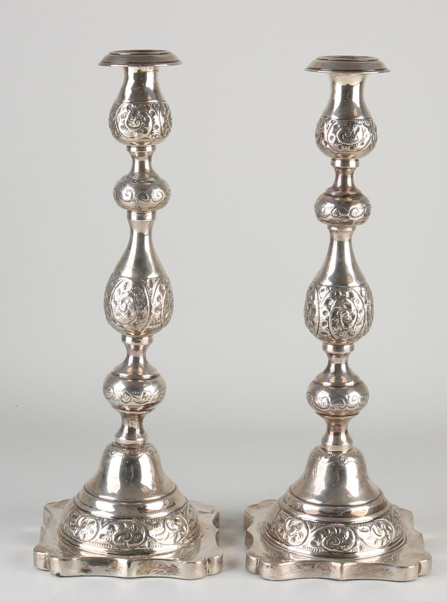 Antique silver candlesticks - Bild 2 aus 2