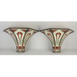 Two Art Deco style wall lamps