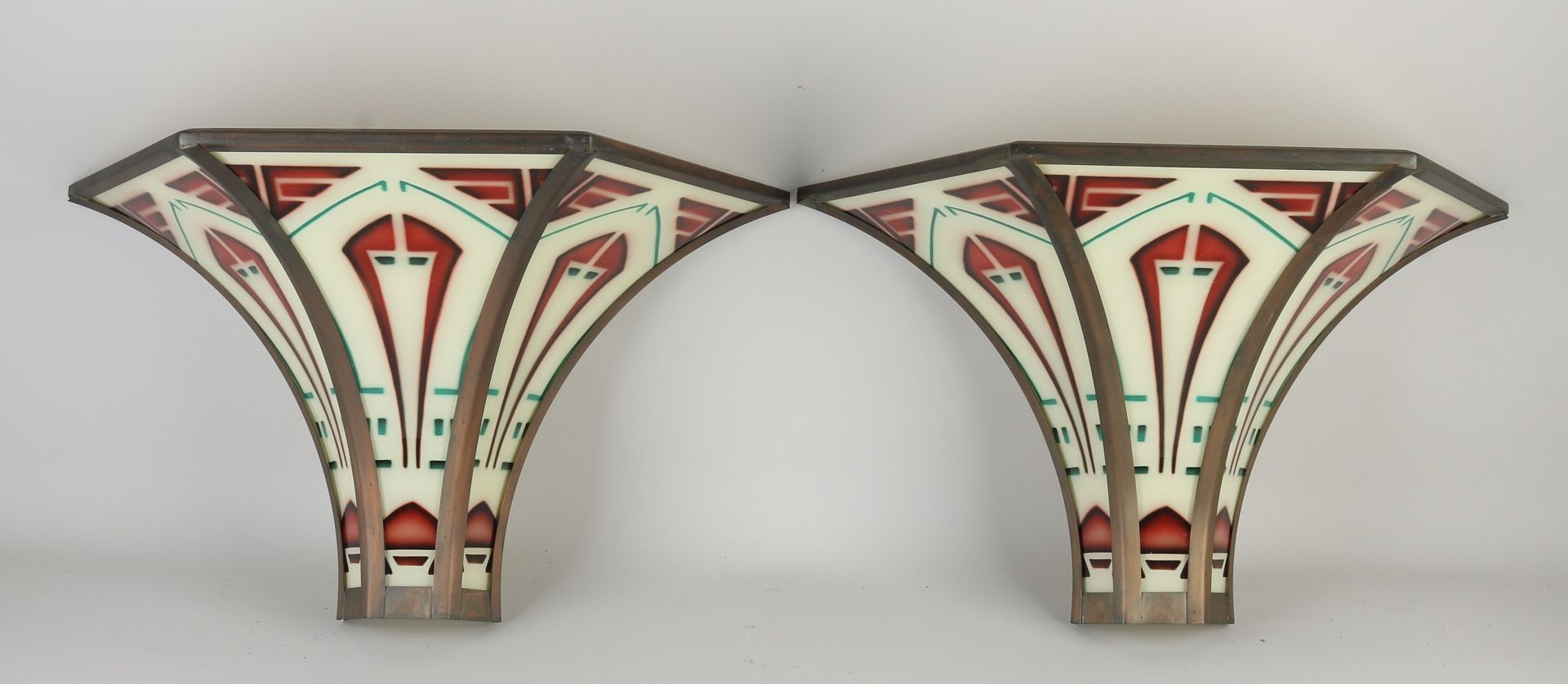 Two Art Deco style wall lamps