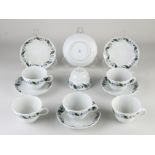 Six Meissen cups/saucers