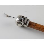 Walking stick with Momento Mori pocket watch