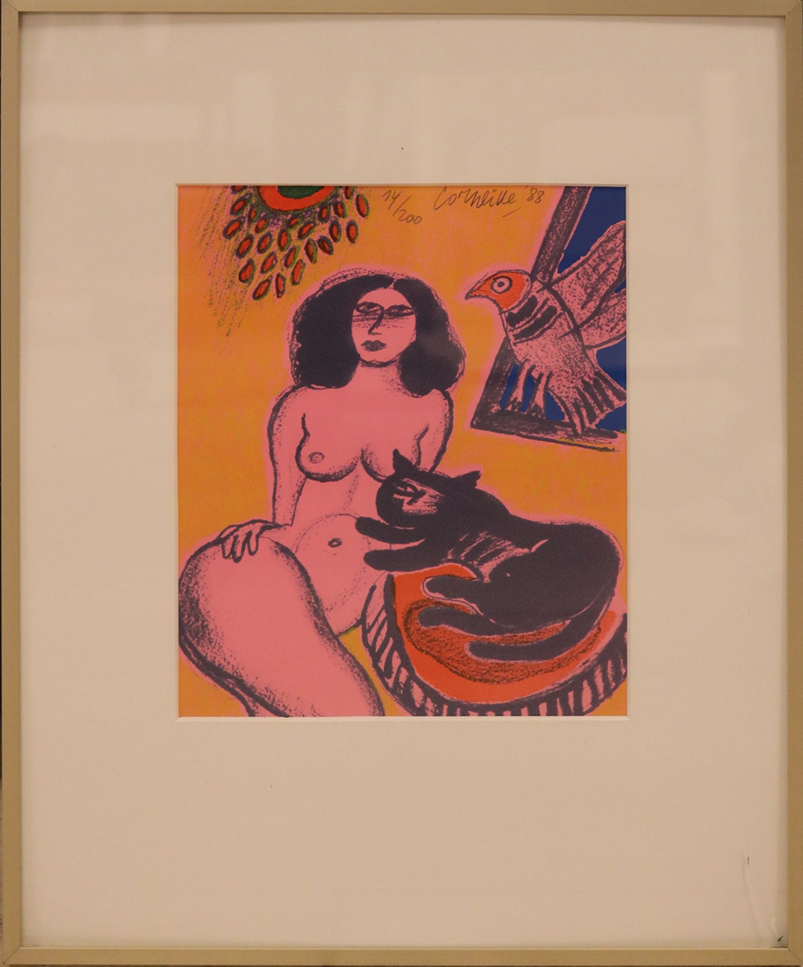 Guilliaume Corneille, Naked Woman with Cat and Dove - Bild 2 aus 2