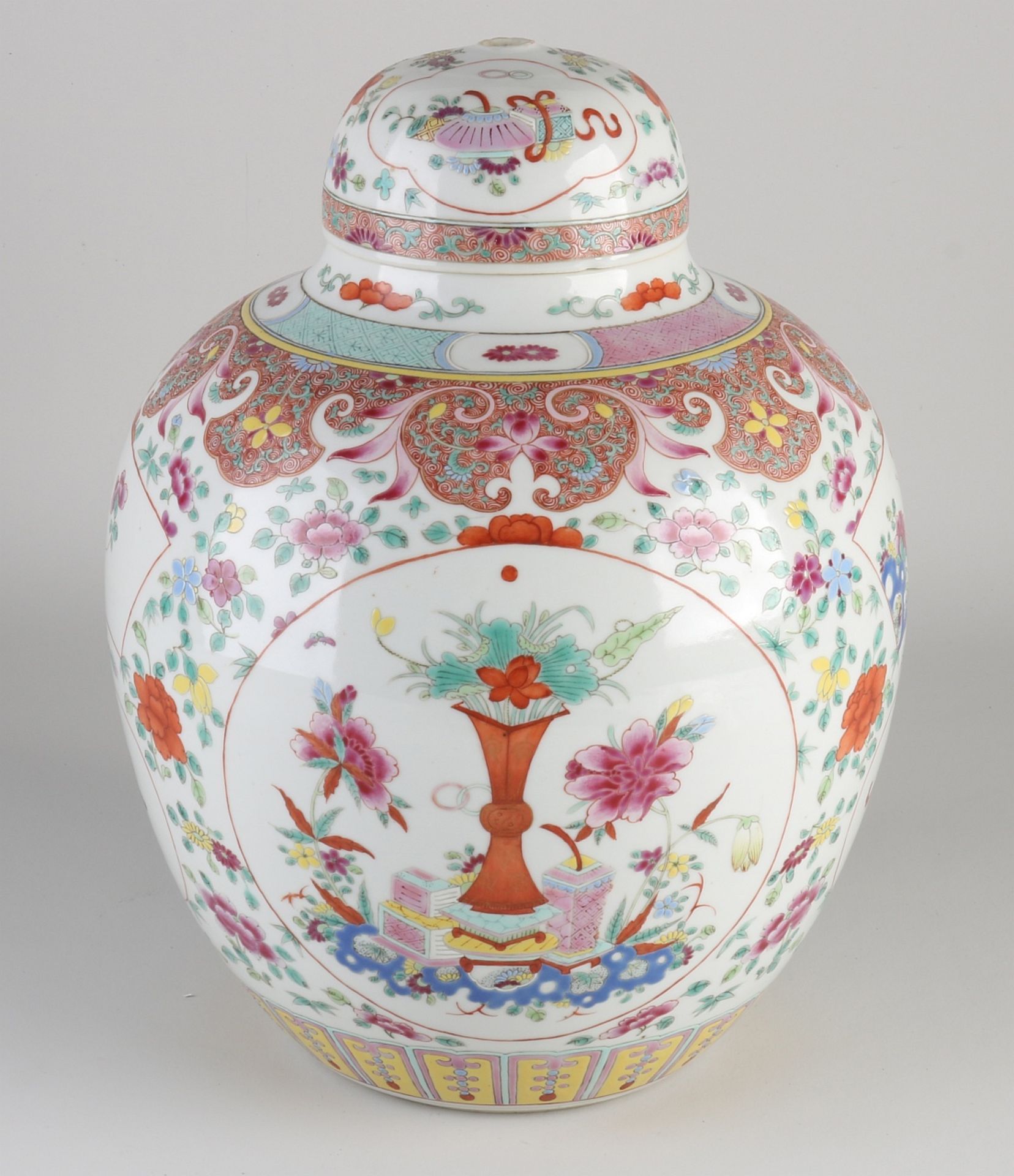 Large Chinese Family Rose Ginger Jar