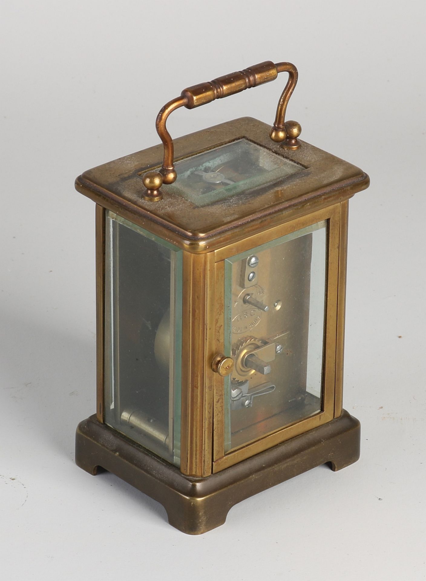 Antique French travel alarm clock - Image 2 of 2