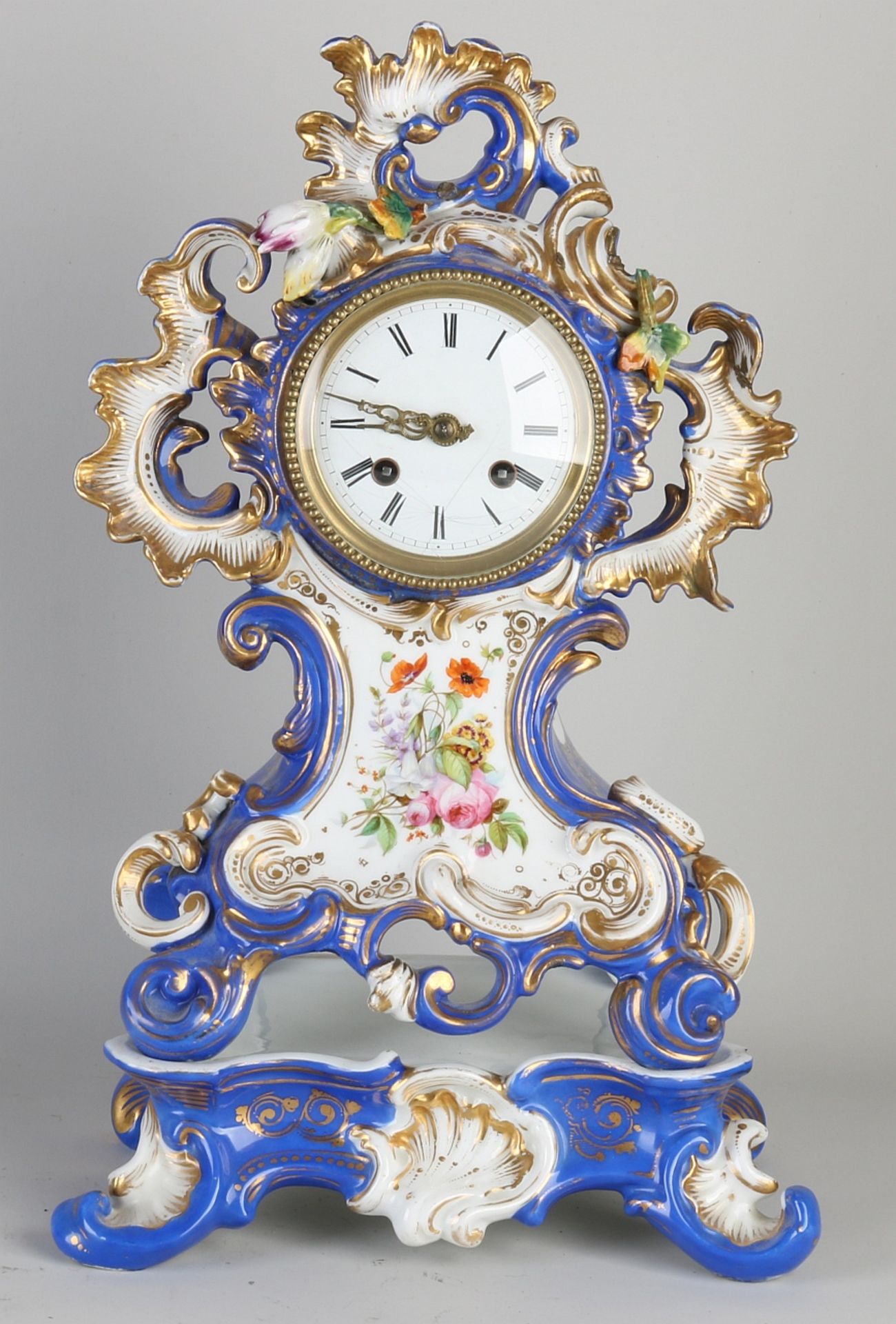 Antique French porcelain clock, 1840