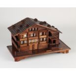 Music box in chalet shape