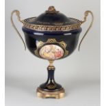 French Sevres style lidded bowl, H 43 cm.