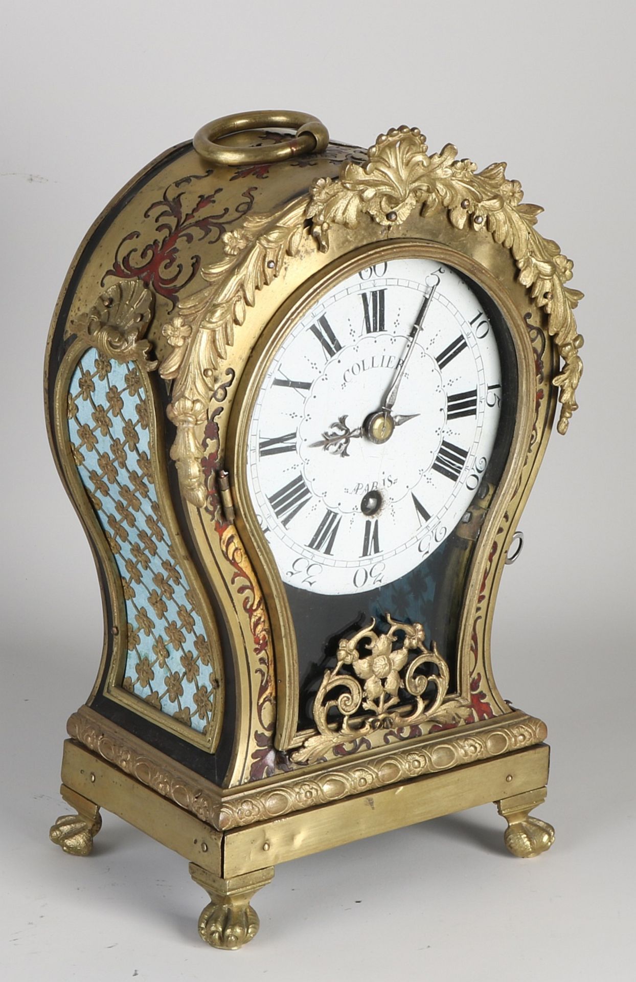 French Tete de Poupée boulle clock