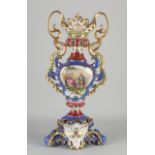 Three-piece French vase, H 43 cm.