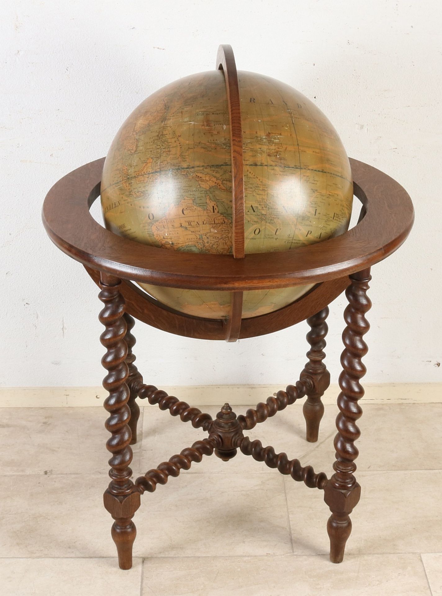 Antique globe in holder, 1900 - Image 2 of 4