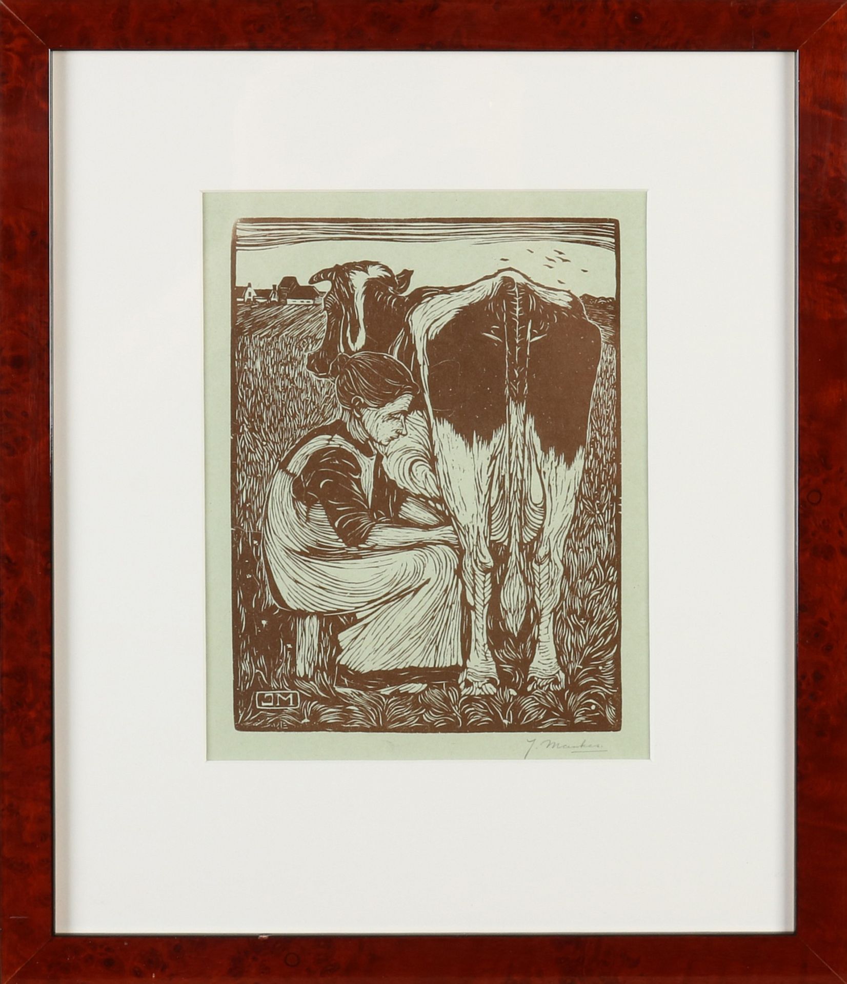 Jan Mankes, Milking farmer's wife