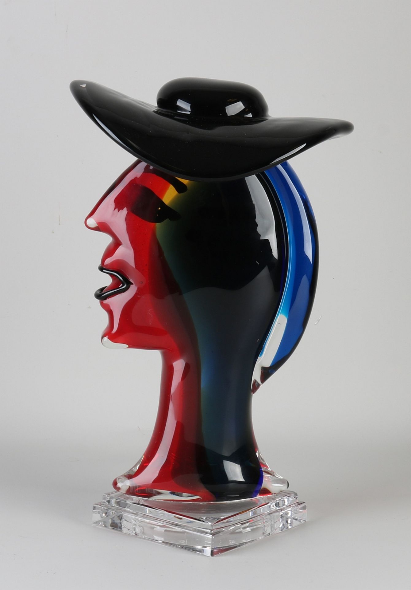 Modern glass sculpture, Woman with hat - Bild 2 aus 2