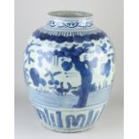 Chinese Wanli vase, H 43.5 cm.