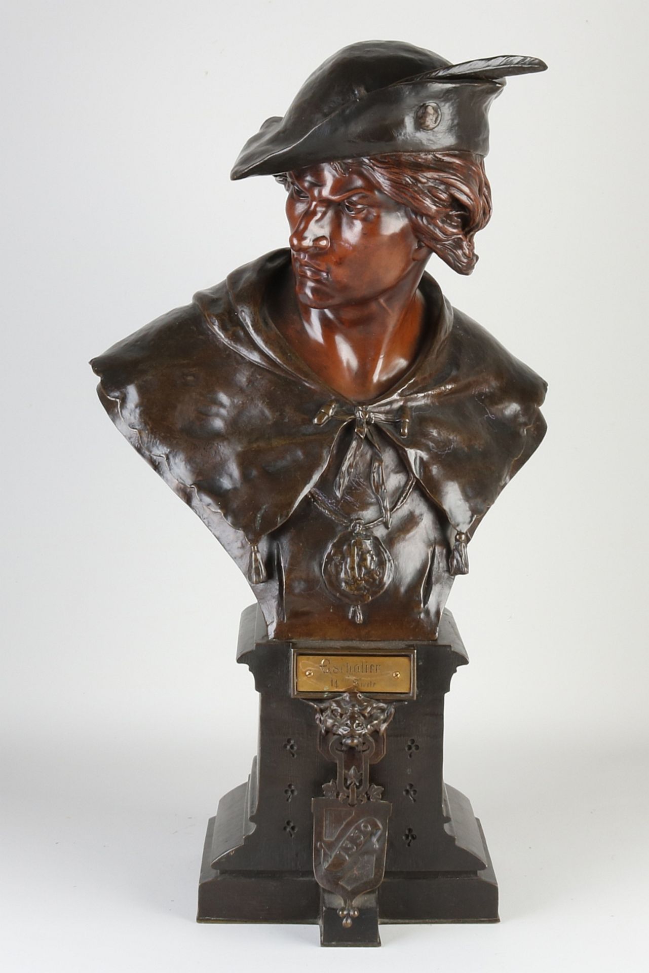 E. Picault, French bronze bust