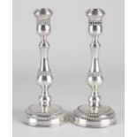 Pair of silver candlesticks