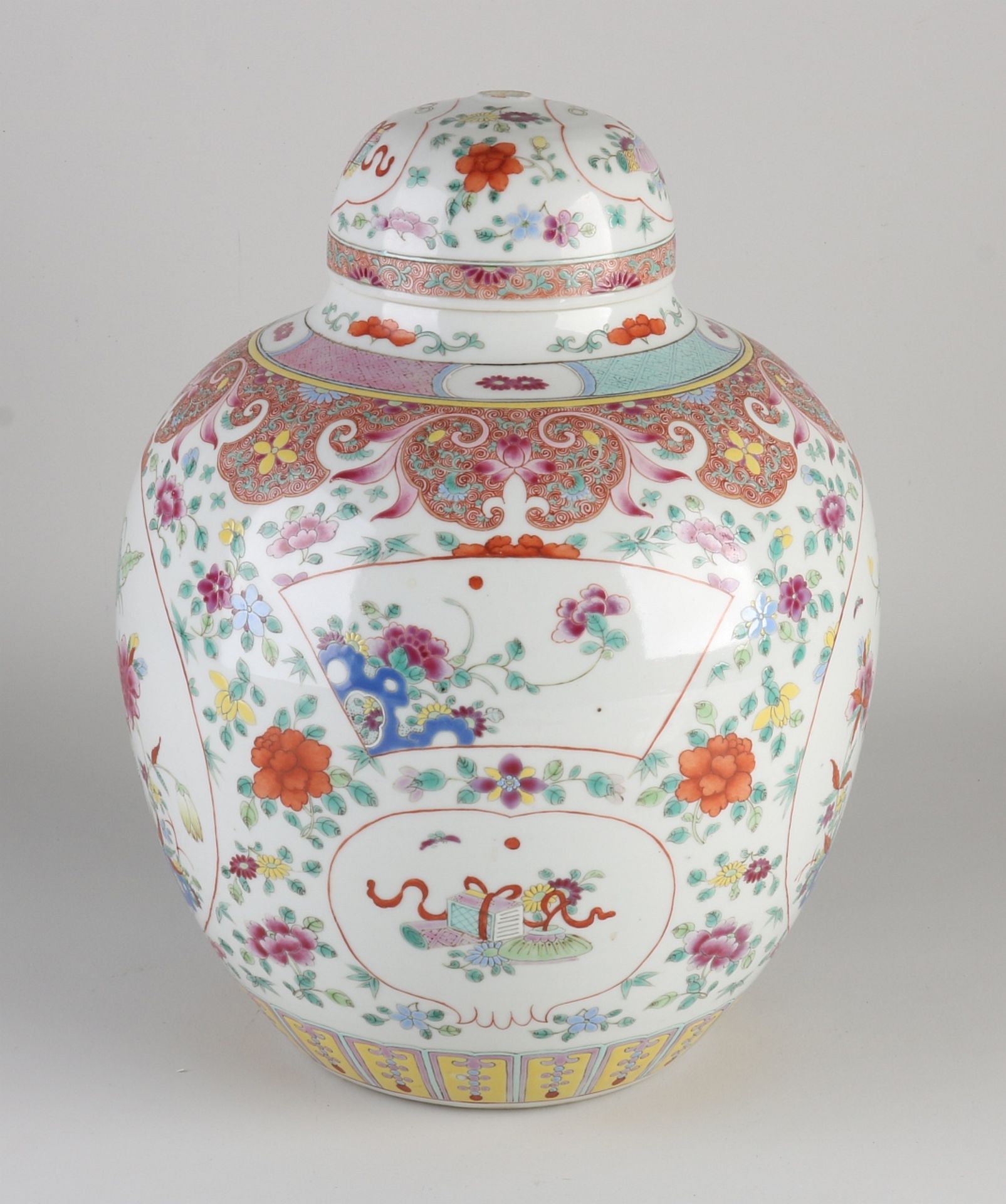 Large Chinese Family Rose Ginger Jar - Bild 2 aus 3