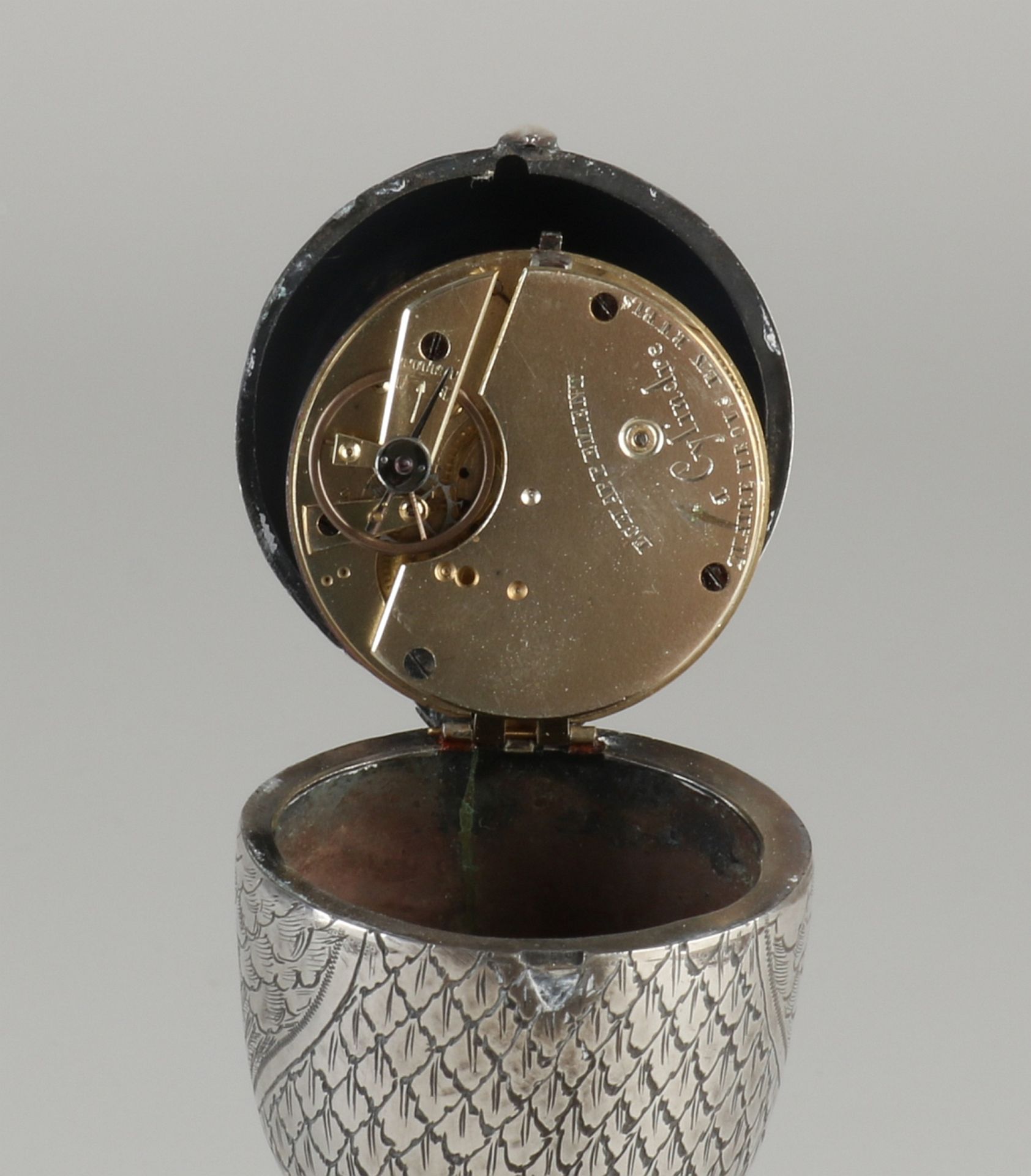 Silver bird with watch - Image 4 of 4